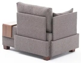 TULA barna, balos sarokfotel