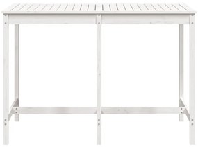 fehér tömör fenyőfa kerti asztal 159,5 x 82,5 x 110 cm
