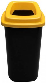 Plafor Sort szelektív hulladékgyűjtő, szemetes 45L fekete/sárga