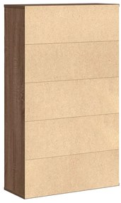 barna tölgy színű szerelt fa könyvszekrény 60x24x101,5 cm