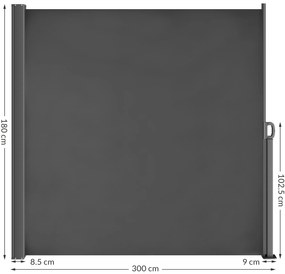 Jurhan NOSARA oldalárnyékoló teraszra, 180x300cm, antracit