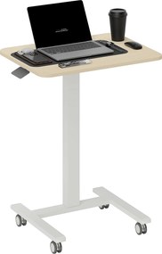 Vinsetto magasságban állítható álló laptopasztal, kézi hajtókar, 68–108 cm — sárga | Aosom