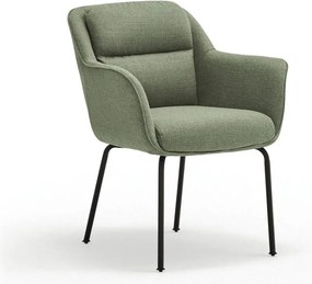 Zöld kárpitozott karfás étkezőfotel Sadira – Teulat