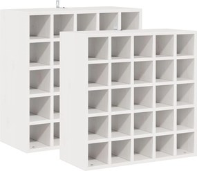 vidaXL Borágas 2 pcs Fehér 56 x 25 x 56 cm Tömör fenyőfa