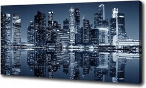 Vászonkép Szingapúr éjszaka 100x70 cm