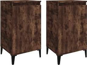 vidaXL 2 db füstös tölgy színű szerelt fa éjjeliszekrény 40x35x70 cm