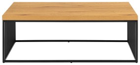 Natúr színű dohányzóasztal tölgyfa dekoros asztallappal 60x120 cm Strington – Actona