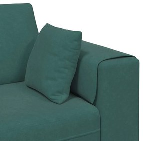 Bársony Kanapé párnával Sötétzöld 208 cm Bársony