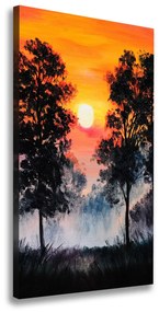 Vászon nyomtatás Sunset erdő ocv-68195364