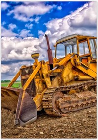 Poszterek 70x100 Buldózer Nehéz munka