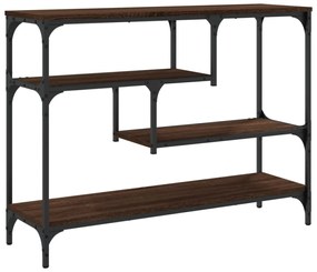 barna tölgyszínű szerelt fa tálalóasztal 100x30x75 cm