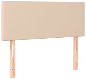 cappuccino színű műbőr rugós ágy matraccal és LED-del 120x200cm