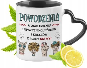 Búcsú a munkától Fekete Bögre Szív alakú Füllel Ajándék