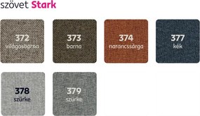 Ülőgarnitúra, sötétszürke, szövet Stark, jobbos, MAVIS