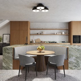 Fekete mennyezeti lámpa ø 30 cm Blacko – Sollux