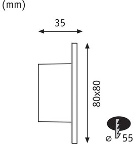 Paulmann 80002 - LED 1W lépcsővilágítás TSARO érzékelővel 230V vezetékes/fehér