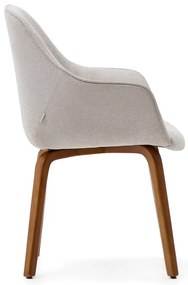 Bézs kárpitozott étkezőfotel Aleli – Kave Home