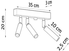 Spotlámpa EYETECH 3xG9/12W/230V fekete
