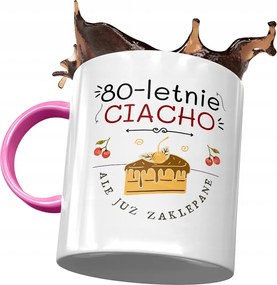 Rózsaszín Bögre Születésnapra 80 80-es 80-as Ajándék Nyomtatott Fotóval