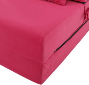Összecsukható matrac/fotel, 2v1, rózsaszín magenta, PELOS