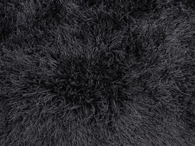 Fekete hosszú szálú szőnyeg 140 cm CIDE Beliani