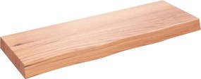 vidaXL világosbarna kezelt tömör fa fürdőszobai pult 80x30x(2-6) cm