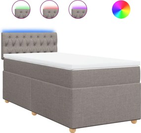 vidaXL tópszínű szövet rugós ágy matraccal 100 x 200 cm