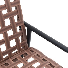 Kerti Pad Fekete 113x79x75 cm Poli Rattan