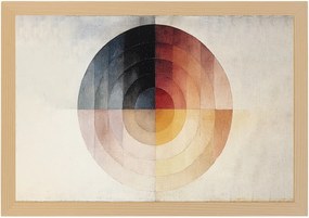 Poszter Keret Fa Grafika Absztrakt Bauhaus Kör Geometria 60x40