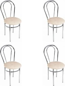 Nizza étkezőszék króm + sonoma 4 db