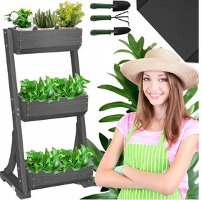 Magasított 3 Szintes Fa Ágyás Nem Szőtt Védőszövet