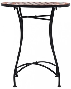 barna kerámia mozaikos bisztróasztal 60 cm
