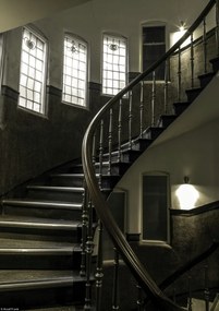 Poszter 21x29,7cm Spirál lépcső az épületben, Assaf Frank