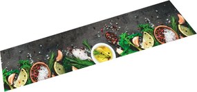 vidaXL mosható fűszermintás bársony konyhaszőnyeg 60 x 300 cm
