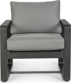 Szürke fém kerti fotel Merrigan – Bizzotto