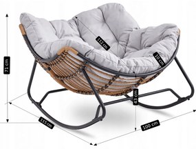 Hintafotel Szürke Párnával. ELTON