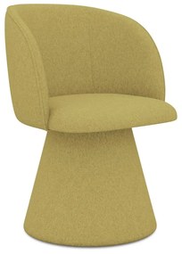 Sárga kárpitozott étkezőfotel Maia – Makamii