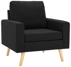 fekete szövetfotel
