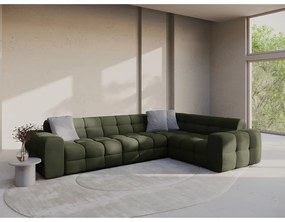 Zöld sarokkanapé (jobb oldali-L alakú) Kendal – Micadoni