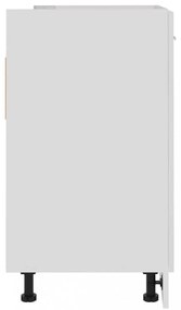 magasfényű fehér szerelt fa mosogató alsószekrény 80x46x81,5 cm