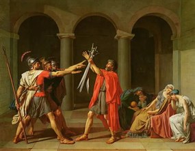 Reprodukció The Oath of Horatii, 1784, David, Jacques Louis