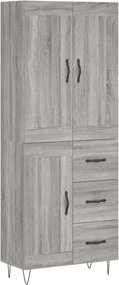 vidaXL szürke sonoma szerelt fa magasszekrény 69,5 x 34 x 180 cm