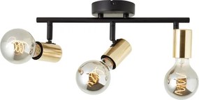 Brilliant - KERRY spotlámpa 3xE27/40W/230V fekete/sárgaréz