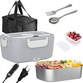 Elektromos Uzsonnás Doboz 220/12/24V Kanál+villa Mellékelve