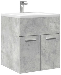 Betonszürke szerelt fa fürdőszobai mosdószekrény 41x38,5x46 cm