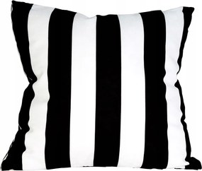 Csíkos párnahuzat 40x40 Csíkos Fekete-fehér prémium dekoratív párnahuzat