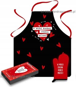 Kötény Kesztyűvel A Konyhámban A Szerelem Uralkodik Hűvös Ajándék Mindenkinek