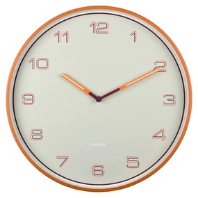 Karlsson 6013OR design falióra narancssárga,átmérő: 40 cm