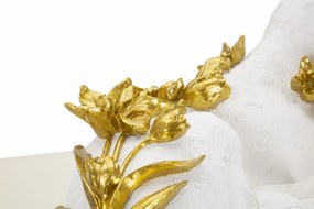 Leopárd fehér/arany 53x21,5x24cm