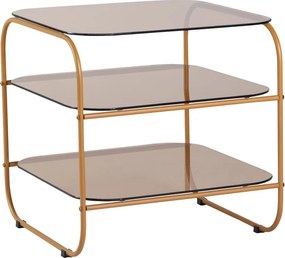 Tárolóasztal üveg asztallappal 41x41 cm Echo – Hübsch